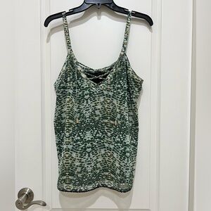 Guess strappy V neck tank top